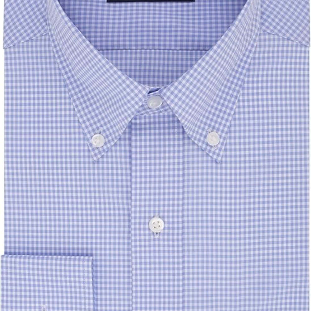 Tommy Hilfiger Men's Dress Shirt Regular Fit Non Iron Gingham Check